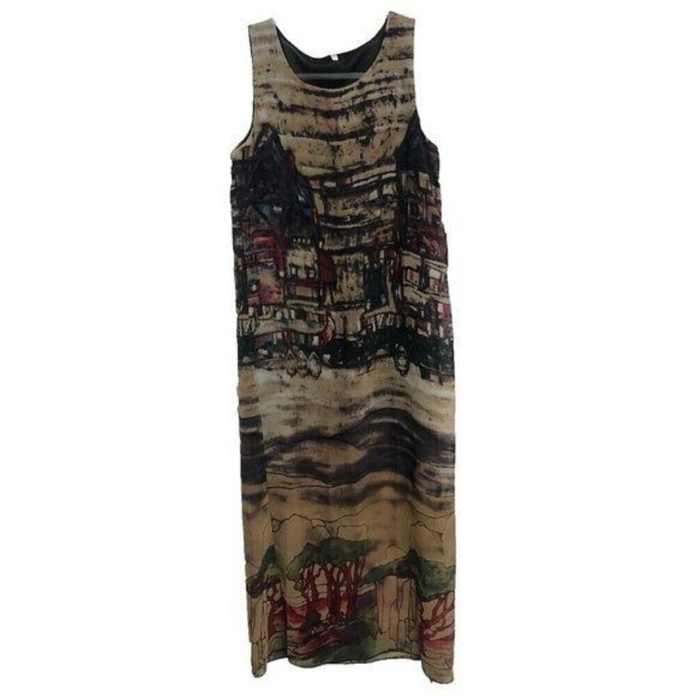 Printed Round Neck Tank Dress